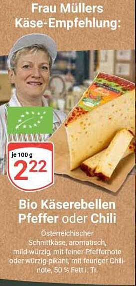 Bio Käsebellen Pfeffer oder Chili