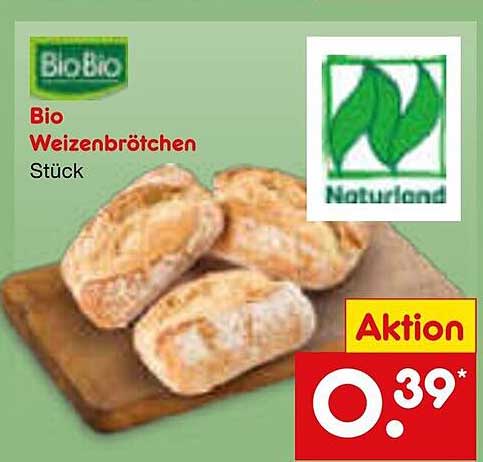 Bio Weizenbrötchen Stück