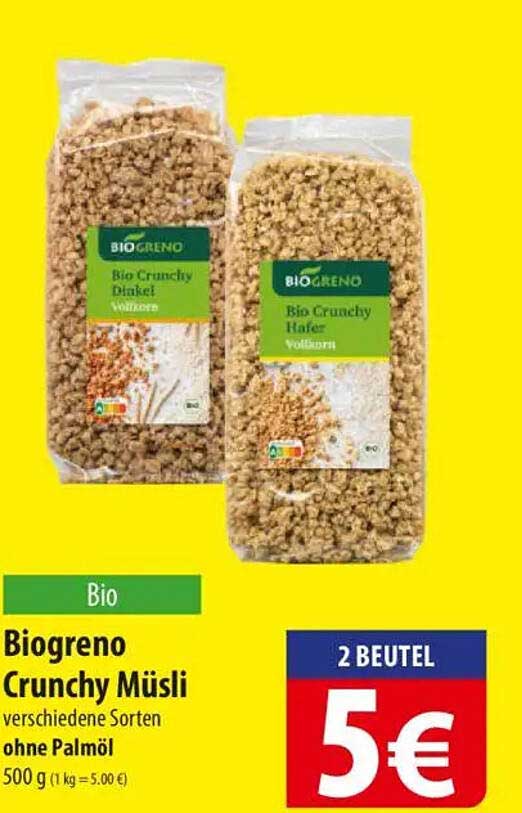 Biogreno Crunchy Müsli - verschiedene Sorten