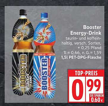 Booster Energy-Drink - verschiedene Sorten