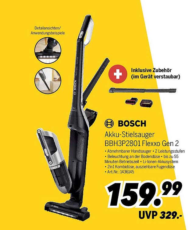 Bosch Akku-Stielsauger BBH3P2801 Flexxo Gen 2