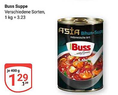 Buss Suppe - Verschiedene Sorten, 400 g für nur 1,29 €
