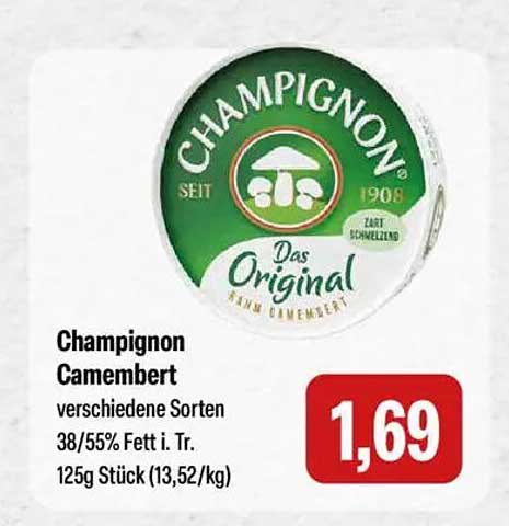 Champignon Camembert - verschiedene Sorten