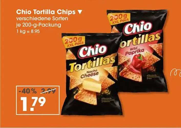 Chio Tortilla Chips verschiedene Sorten je 200-g-Packung
