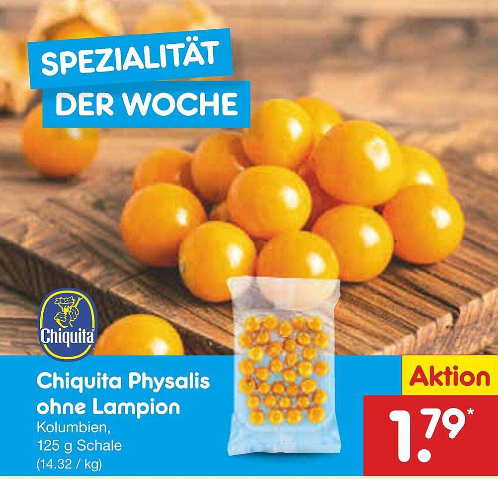 Chiquita Physalis ohne Lampion, Kolumbien, 125 g Schale