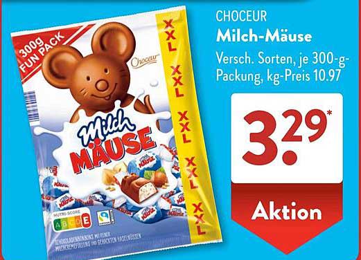 CHOCEUR Milch-Mäuse 300g