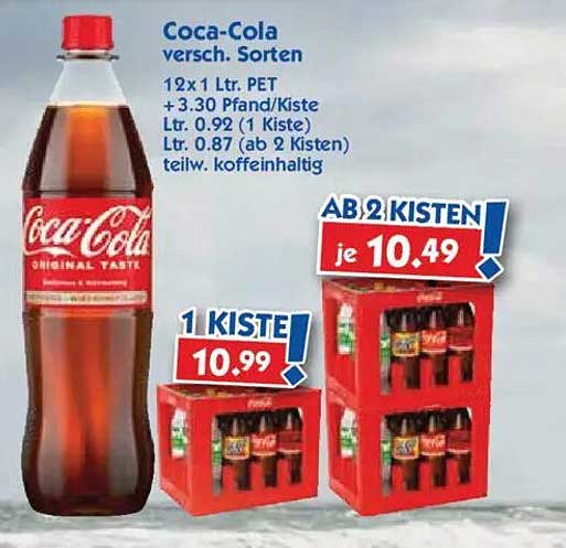 Coca-Cola 12x1 Ltr. PET, verschiedene Sorten