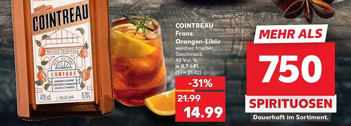 COINTREAU Franz. Orangen-Likör 0,7L