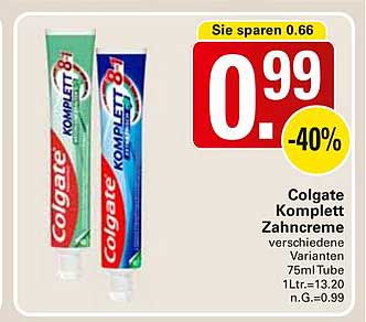Colgate Komplett Zahnpasta 75ml - verschiedene Varianten