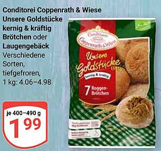 Conditorei Coppenrath & Wiese Unsere Goldstücke kernig & kräftig Brötchen oder Laugengebäck
