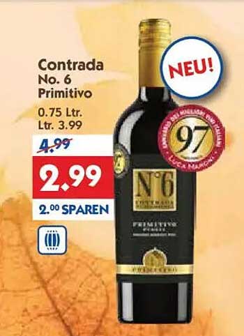 Contrada No. 6 Primitivo 0,75 L