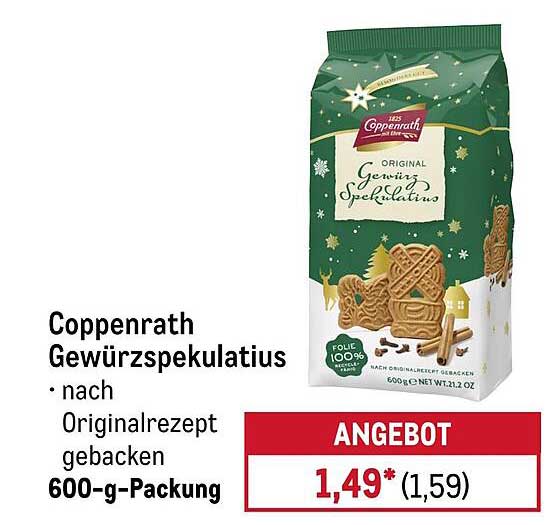 Coppenrath Gewürzspekulatius 600-g-Packung