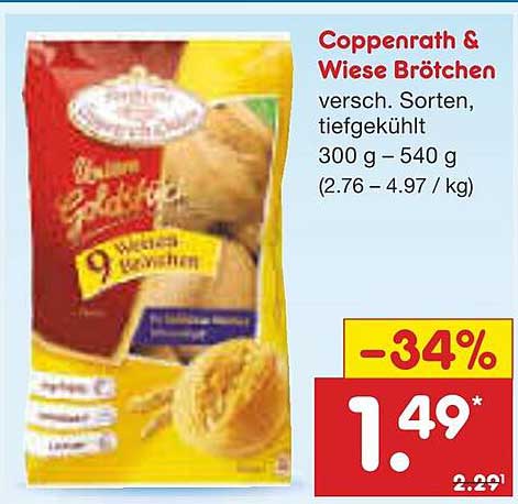 Coppenrath & Wiese Brötchen, versch. Sorten, tiefgefürt, 300 g - 540 g