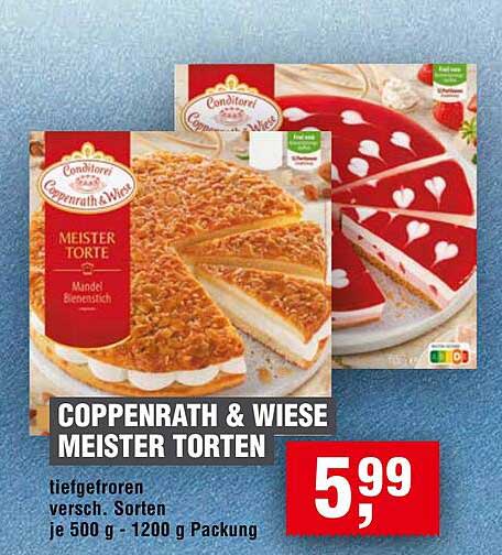 COPPENRATH & WIESE MEISTER TORTEN - Tiefgefroren, verschiedene Sorten