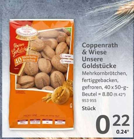 Coppenrath & Wiese Unsere Goldstücke Mehrkornbrötchen, 40 x 50-g-Beutel