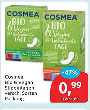 Cosmea Bio & Vegan Slip Einlagen