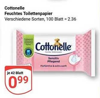 Cottonelle Feuchtes Toilettenpapier - Sensitivity Pflegend