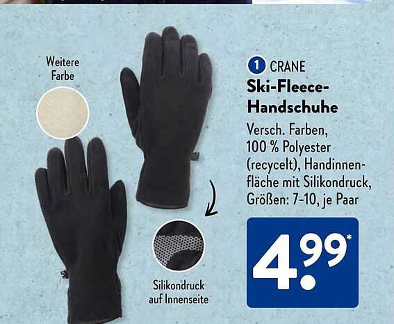 CRANE Ski-Fleece-Handschuhe