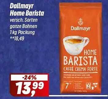 Dallmayr Home Barista - verschiedene Sorten ganze Bohnen 1 kg Packung
