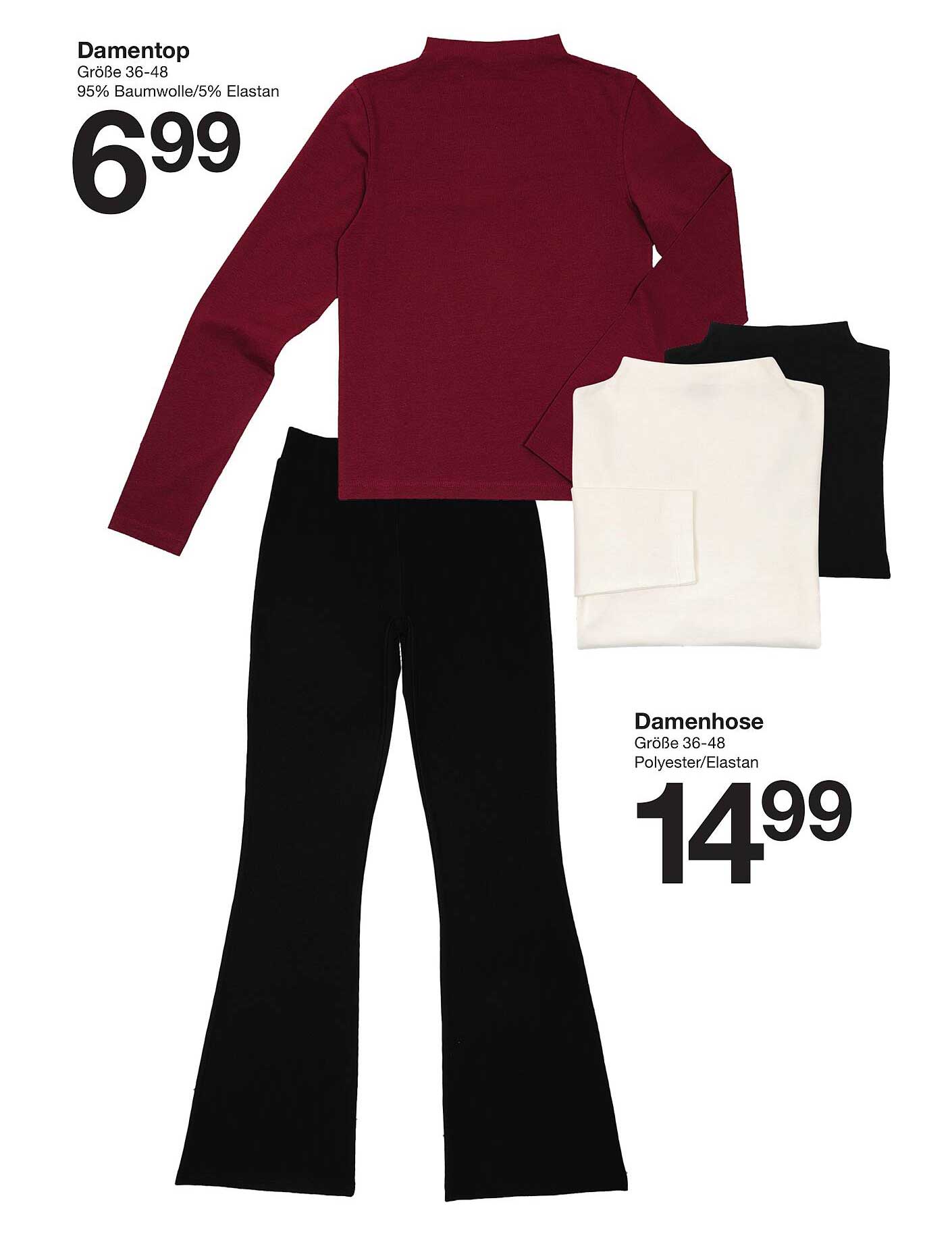 Damentop und Damenhose im Set