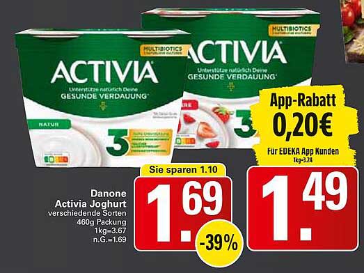Danone Activia Joghurt verschiedene Sorten 460g Packung