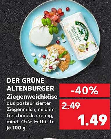 DER GRÜNE ALTENBURGER Ziegenweichkäse