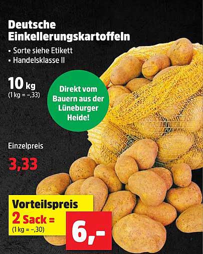 Deutsche Einkellerungskartoffeln 10 kg