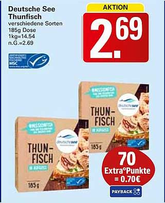 Deutsche See Thunfisch 185g Dose - verschiedene Sorten