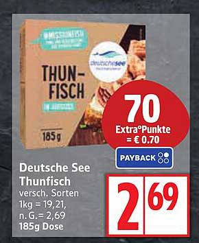 Deutsche See Thunfisch in Dosen 185g