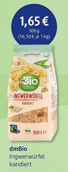 dmBio Ingwerwürfel kandiert