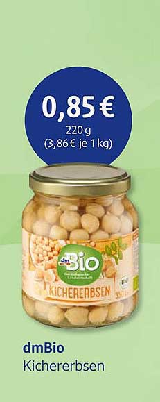 dmBio Kichererbsen, 220 g