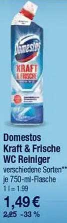 Domestos Kraft & Frische WC Reiniger 750 ml
