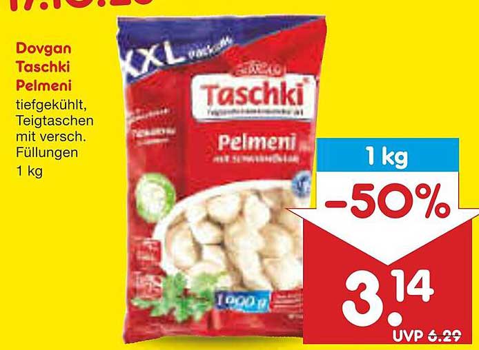 Dovgan Taschki Pelmeni – 1 kg tiefgekühlt
