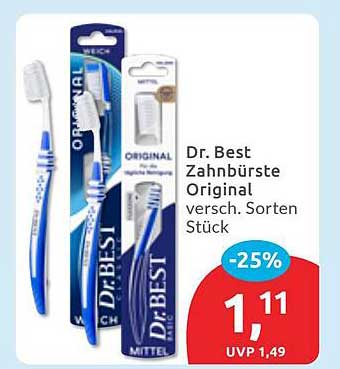 Dr. Best Zahnbürste Original versch. Sorten Stück