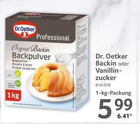 Dr. Oetker Backin oder Vanillin-Zucker 1 kg-Packung