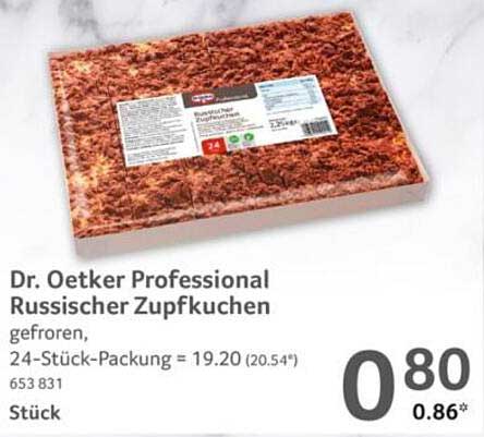 Dr. Oetker Professional Russischer Zupfkuchen, gefroren, 24-Stück-Packung