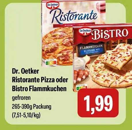 Dr. Oetker Ristorante Pizza oder Bistro Flammkuchen gefroren
