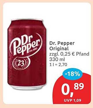 Dr. Pepper Original 330 ml Dose
