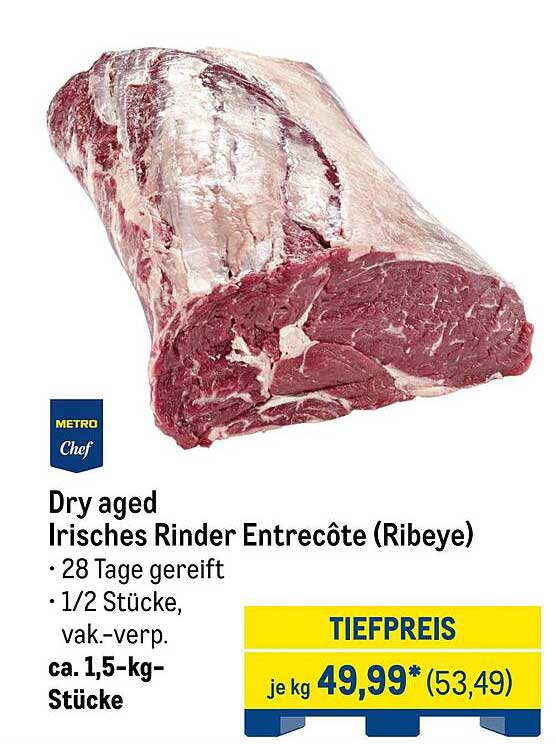 Dry aged Irisches Rinder Entrecôte (Ribeye) - 28 Tage gereift