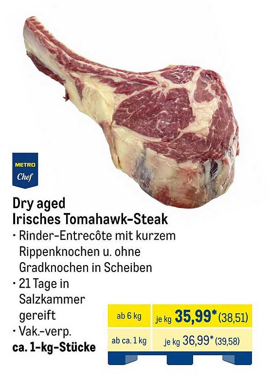 Dry Aged Irisches Tomahawk-Steak
