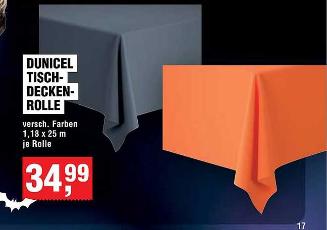 DUNICEL TISCHDECKEN-ROLLE 1,18 x 25 m