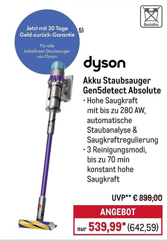 Dyson Akku Staubsauger Gen5detect Absolute