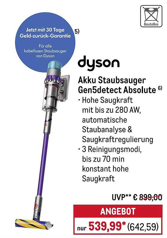 Dyson Akku Staubsauger Gen5detect Absolute