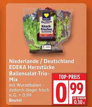 EDEKA Herzstücke Ballensalat-Trio-Mix