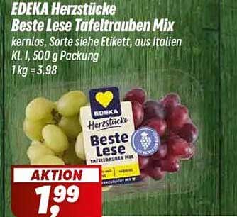 EDEKA Herzstücke Beste Lese Tafeltrauben Mix 500 g