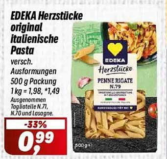 EDEKA Herzstücke original italienische Pasta 500 g – Penne Rigate