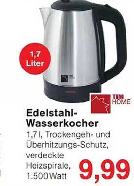 Edelstahl-Wasserkocher