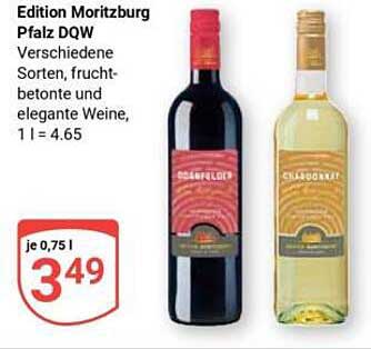 Edition Moritzburg Pfalz DQW - Verschiedene Sorten, frucht-betonte und elegante Weine