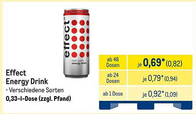 Effect Energy Drink - verschiedene Sorten