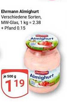Ehrmann Almighurt – Verschiedene Sorten im Angebot
